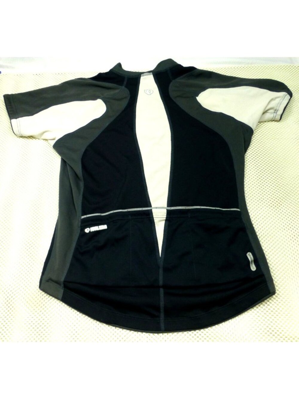 Pearl Izumi Cycling Jersey Black/Gray/White Large Short Sleeve 1/4 Zip Reflectiv - Picture 2 of 13